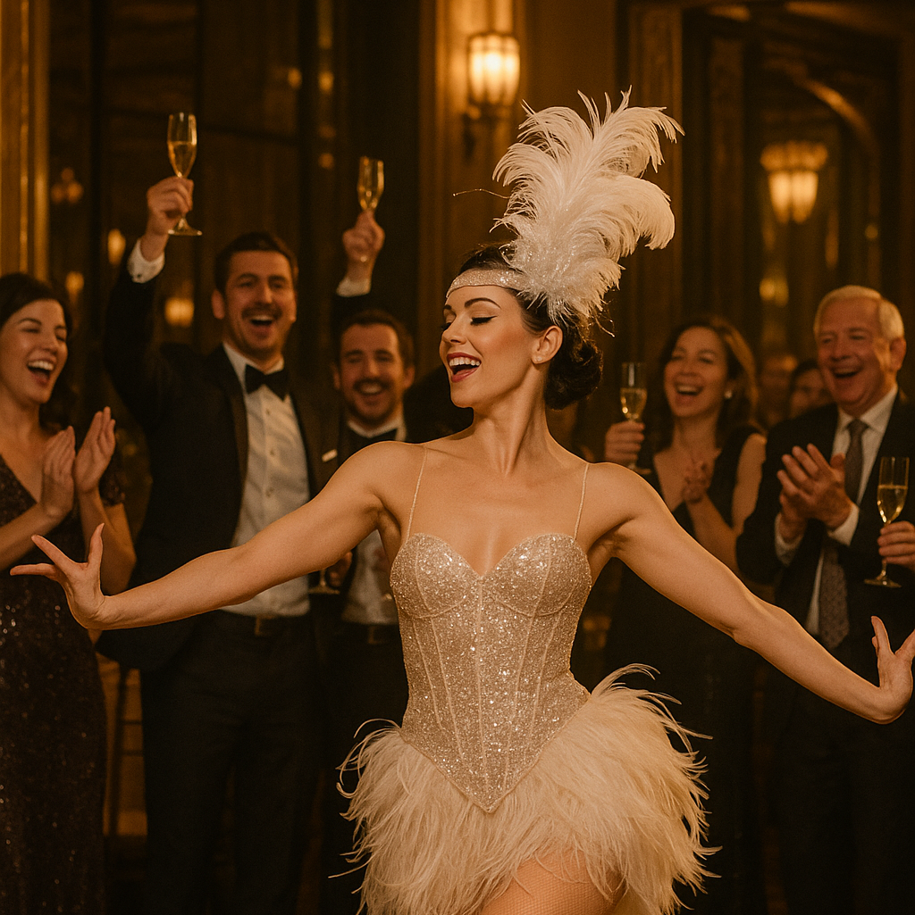 Variety act performer entertaining guests at McCormick Place convention