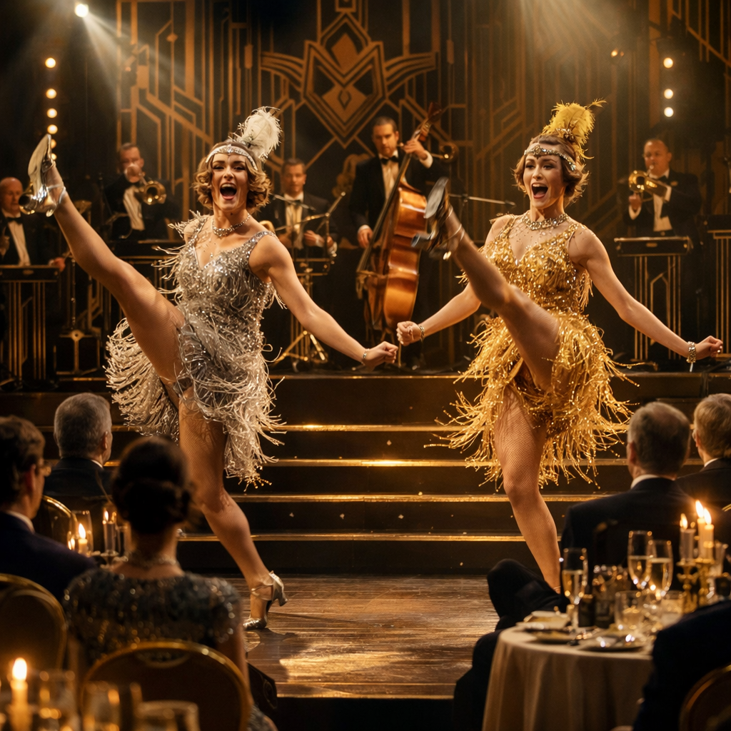 Corporate gala entertainment in Chicago with immersive cabaret performers and luxury event production