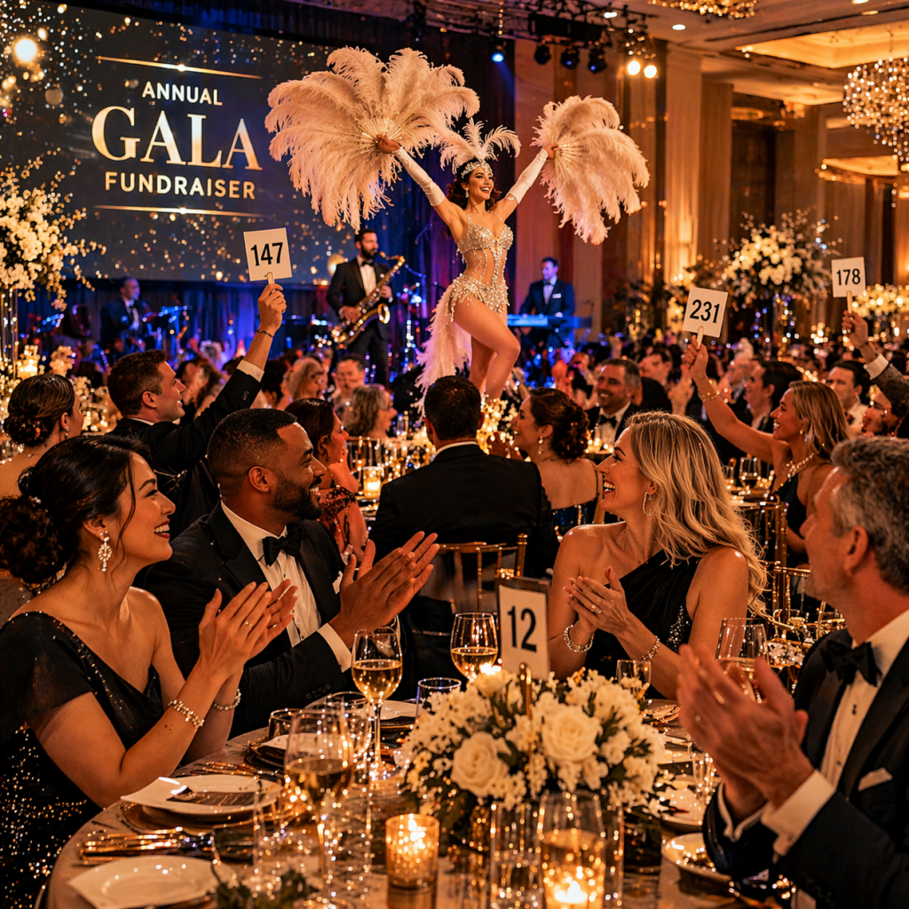 Corporate holiday party entertainment in Chicago with live performers