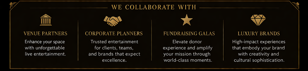 Vaudezilla Chicago luxury event entertainment trusted by venue partners corporate planners fundraising galas and luxury brands seeking premium live entertainment immersive guest experiences and unforgettable events