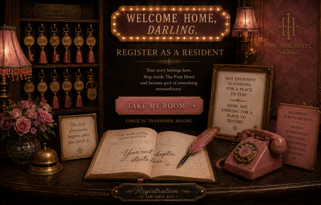 Register at The Pink Hotel Vaudezilla Register at The Pink Hotel