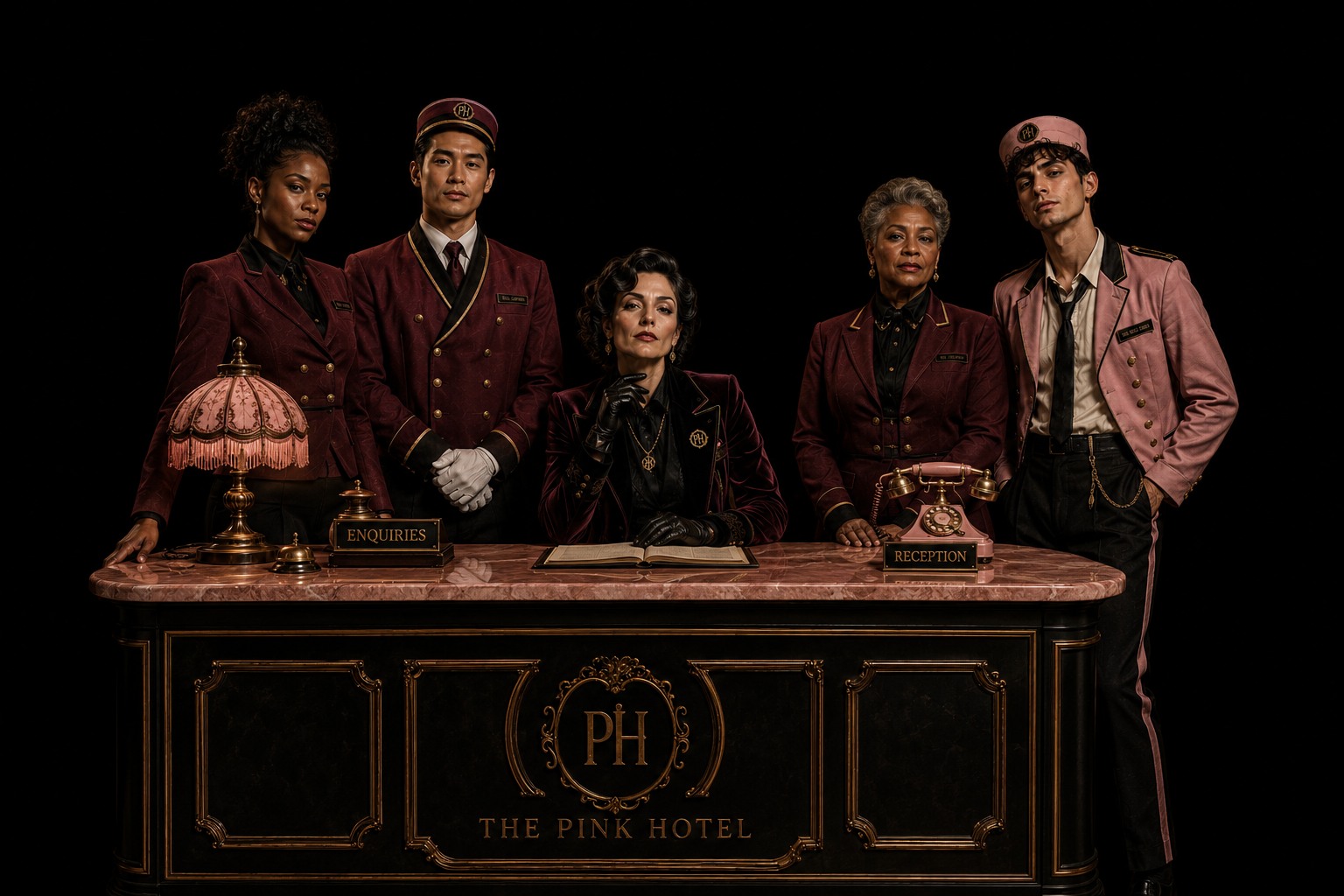 Red Hot Annie's Velvet Key, the immersive entertainment artists =  behind The Pink Hotel Staff