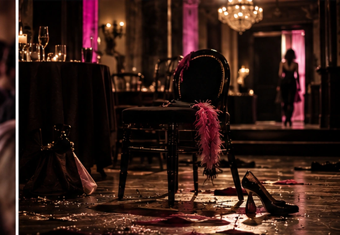 Quiet event space after a Vaudezilla performance with props and costumes left behind